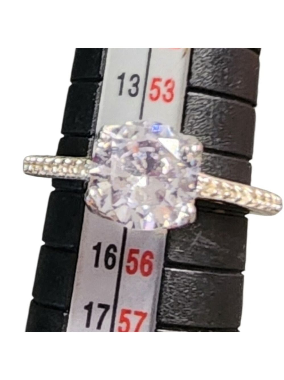 Silvertone CZ Ring